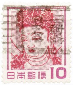 観音菩薩像10円のオオサカ瓢箪山局