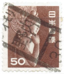 弥勒菩薩像50円茶のアオモリ野内局