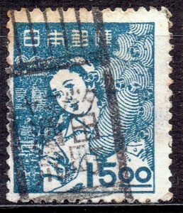 産業図案紡績女工15円のヤマガタ酒田荒町局