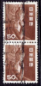 弥勒菩薩像50円茶ペアのイワテ川舟和文ローラー印
